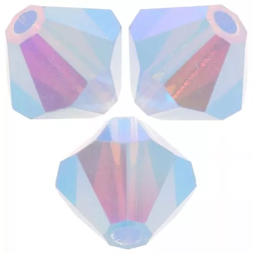 Perles toupies Preciosa - Rondelle Bead 5 mm - Light Sapphire Opal AB 2X x12