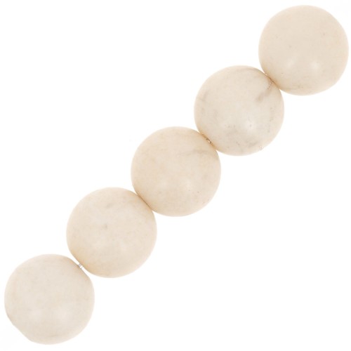 Perles rondes en verre tchèque 8 mm - Opaque White Champagne x20