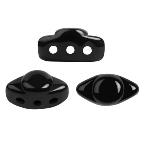 Perles en verre Volos® par Puca® 4x8 mm - Jet x10g