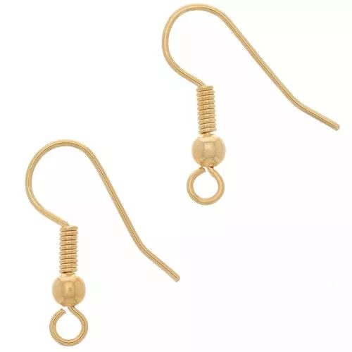 Crochets d'oreilles boules 19 mm doré x6