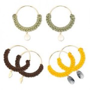 Supports boucles d'oreilles créoles 30 mm - Doré x2