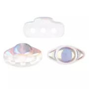 Perles en verre Volos® par Puca® 4x8 mm - Crystal AB x10g