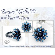 Perles en verre Volos® par Puca® 4x8 mm - Full Celsian x10g