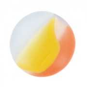 Perle imitation bille 18 mm Jaune/Orange/Bleu