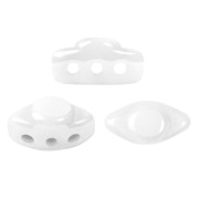 Perles en verre Volos® par Puca® 4x8 mm - Opaque White Ceramic Look x10g|raw }}
