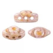 Perles en verre Volos® par Puca® 4x8 mm - Opaque Mix Rose Gold Ceramic Look x10g