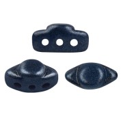 Perles en verre Volos® par Puca® 4x8 mm - Dark Blue Metallic Mat x10g|raw }}