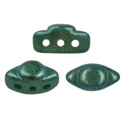 Perles en verre Volos® par Puca® 4x8 mm - Green Turquoise Metallic Mat x10g|raw }}