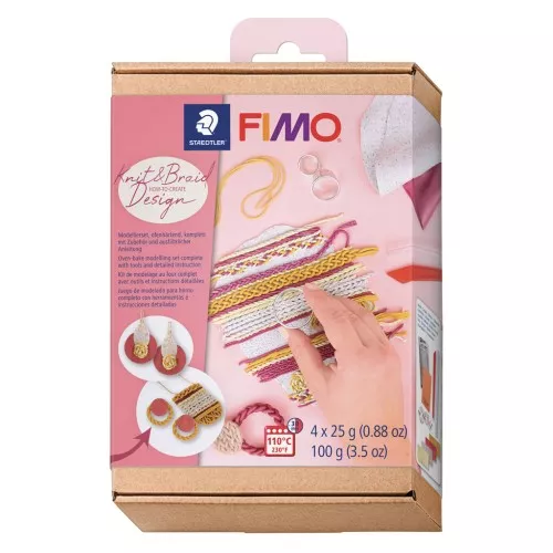 Kit de modelage Fimo - Effet Tricot et Tresse x1