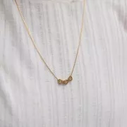 Perle lettre alphabet forme coeur 6x7 mm - L - Acier inoxydable 316L Doré x1