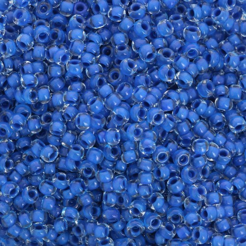 Perles rocailles Preciosa  11/0 2 mm - Terra Intensive - Blue Lined x20g
