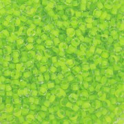 Perles rocailles Preciosa 11/0 2 mm - Terra Intensive - Lime Green Lined x20g