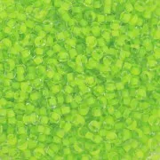 Perles rocailles Preciosa 11/0 2 mm - Terra Intensive - Lime Green Lined x20g