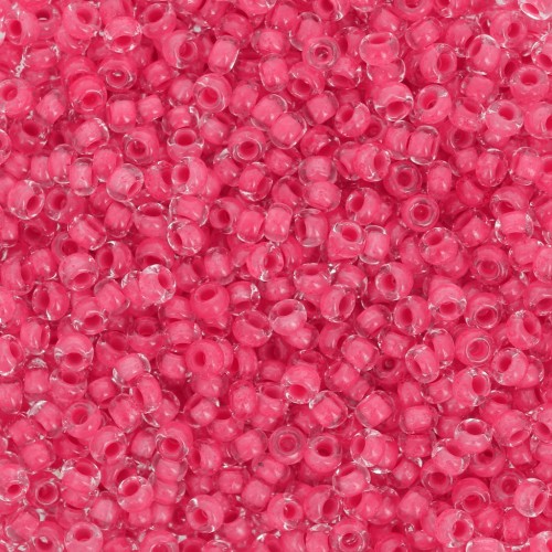 Perles rocailles Preciosa  11/0 2 mm - Terra Intensive - Pink Lined x20g