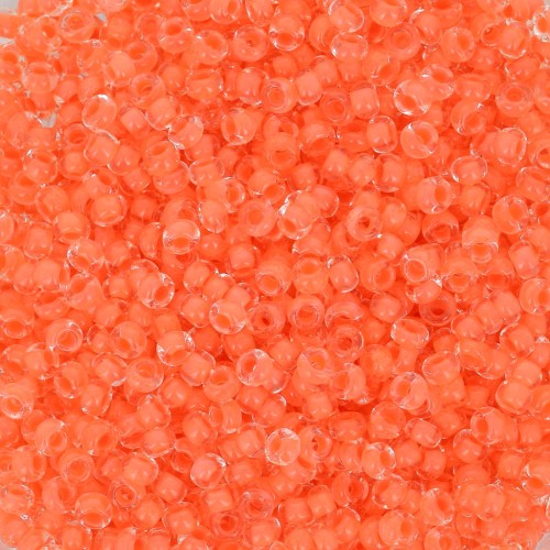 Perles rocailles Preciosa  11/0 2 mm - Terra Intensive - Orange Lined x20g