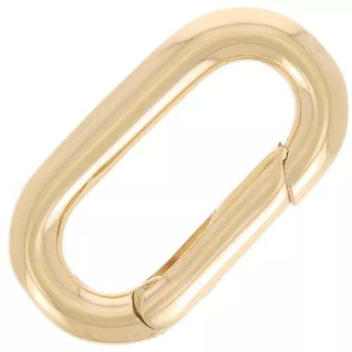 Fermoir ovale mousqueton 17x9 mm - Plaqué Or 3 microns x1