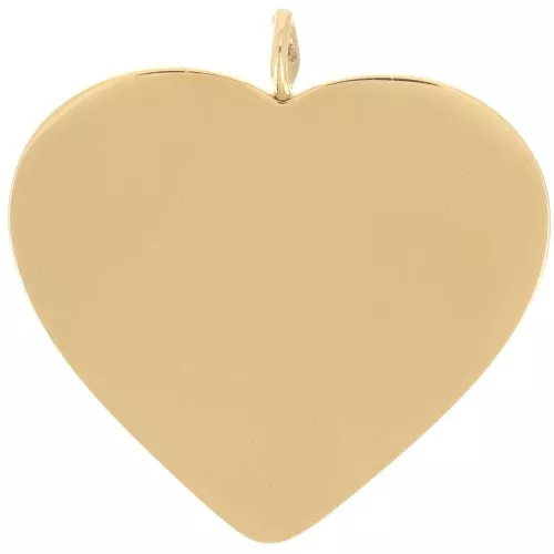 Pendentifs coeur 19.5x19 mm - Acier inoxydable 316L Doré x2
