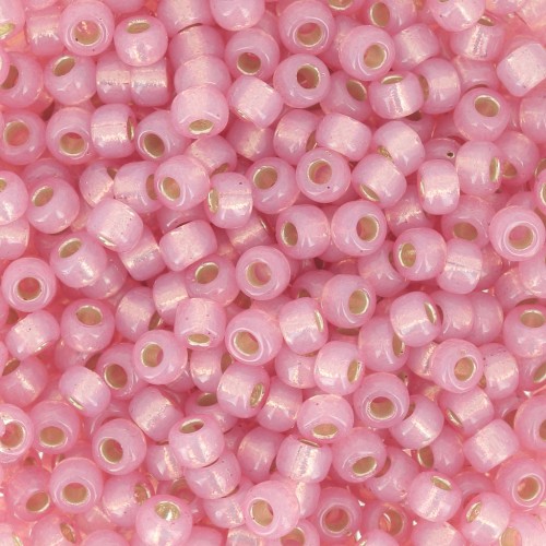 Rocaille Miyuki Duracoat 8/0 4237 - Dyed Pink Silver Lined x8g