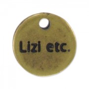 Breloque ronde Personnalisée avec logo ou marque 10 mm - Bronze x1000