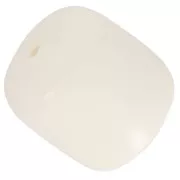 Perles tubes 16x14 mm en résine opaque - Ecru x4