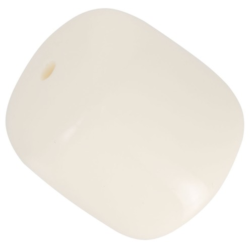 Perles tubes 16x14 mm en résine opaque - Ecru x4