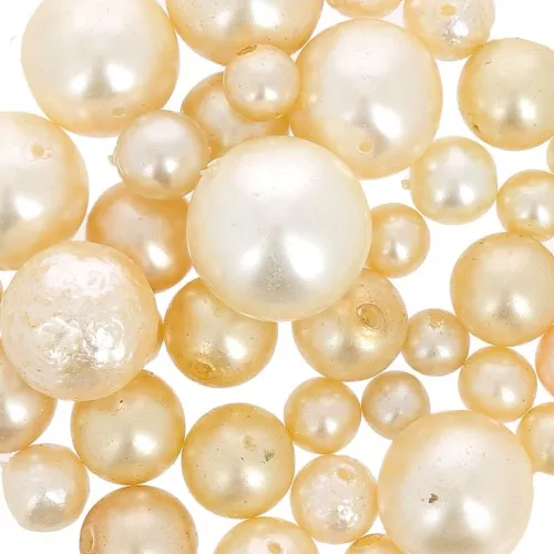 Assortiment de perles de bohème nacré - Cream x50g