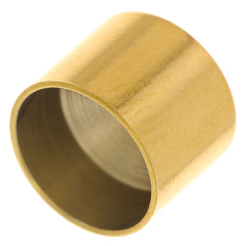 Embouts tube de finition pour cordon 8 mm - Acier inoxydable 303 Doré x4