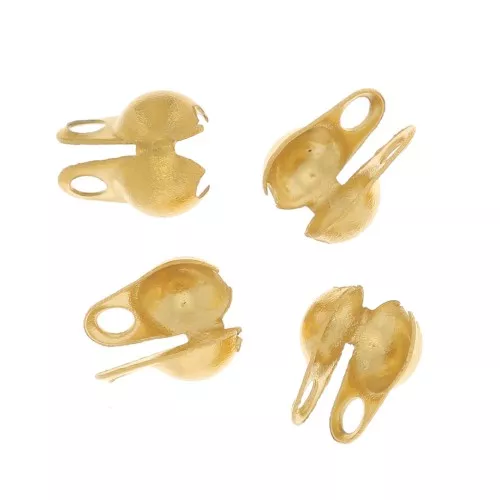 Embouts pour chaîne maille boule 2 mm - Acier inoxydable 304 Doré x4