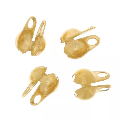 Embouts pour chaîne maille boule 3 mm - Acier inoxydable 304 Doré x4