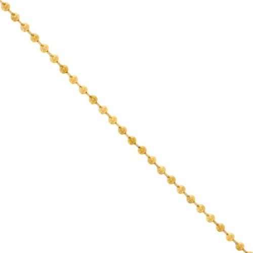 Chaîne maille Boule 4 mm - Acier inoxydable 304 Doré x50cm