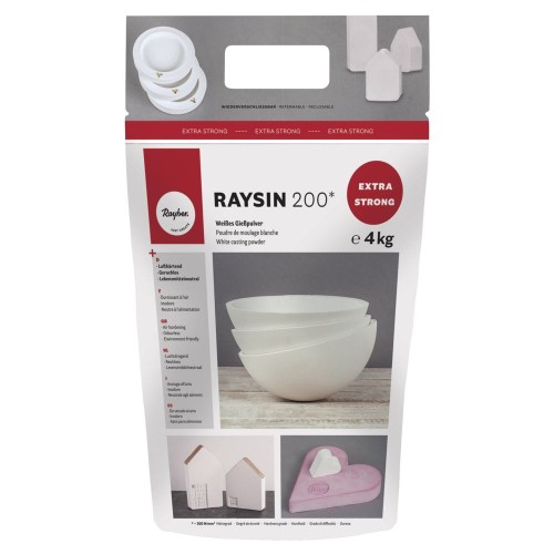 Raysin 200 - Poudre de céramique blanche pour moulage - Ultra strong x4kg