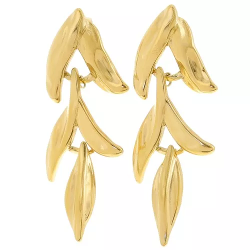 Boucles d'oreilles pendantes carrées - Doré - , site de vente en ligne de bijoux fantaisie
