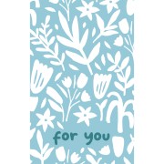 Cartes à bijoux - cartes de remerciements - For You - Bleu clair - Blanc x10