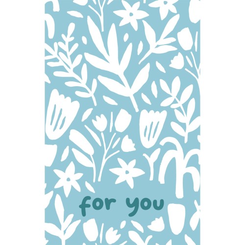 Cartes à bijoux - cartes de remerciements - For You - Bleu clair - Blanc x10