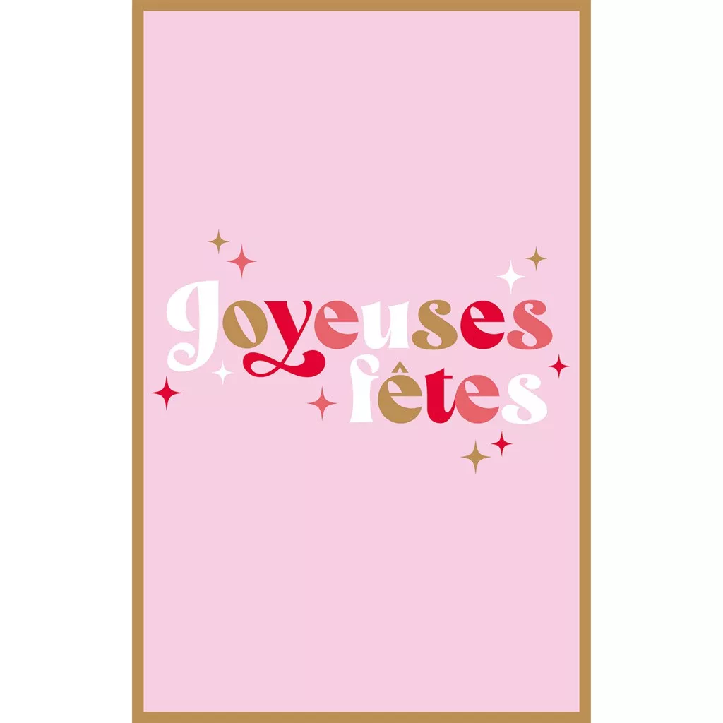 Cartes à bijoux - cartes de remerciements - Joyeuses Fêtes - Rose - Marron  x10 - Perles \u0026 Co, image size:1024x1024