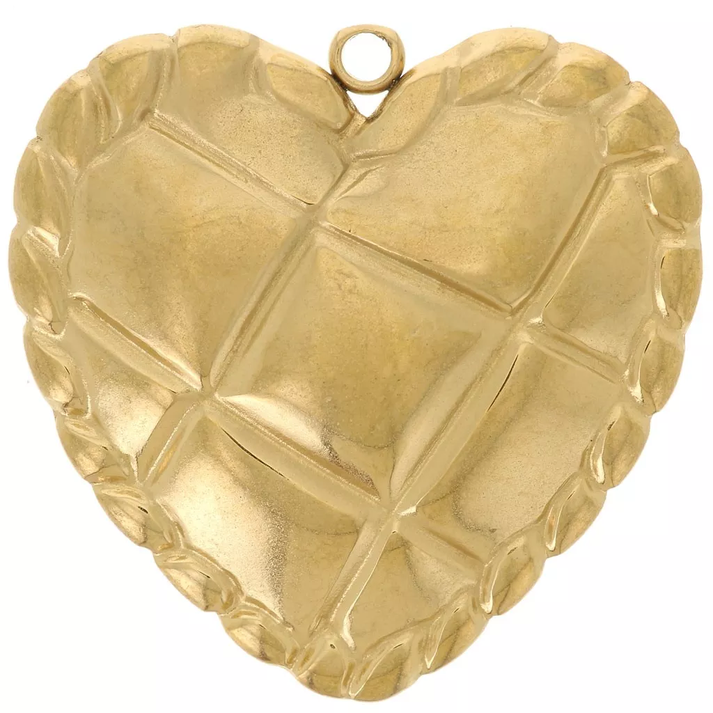Moule Coeur Acier Inoxydable Decora - 22x4,5cm - Pour Mousses, Glaces, Gâteaux - Inox
