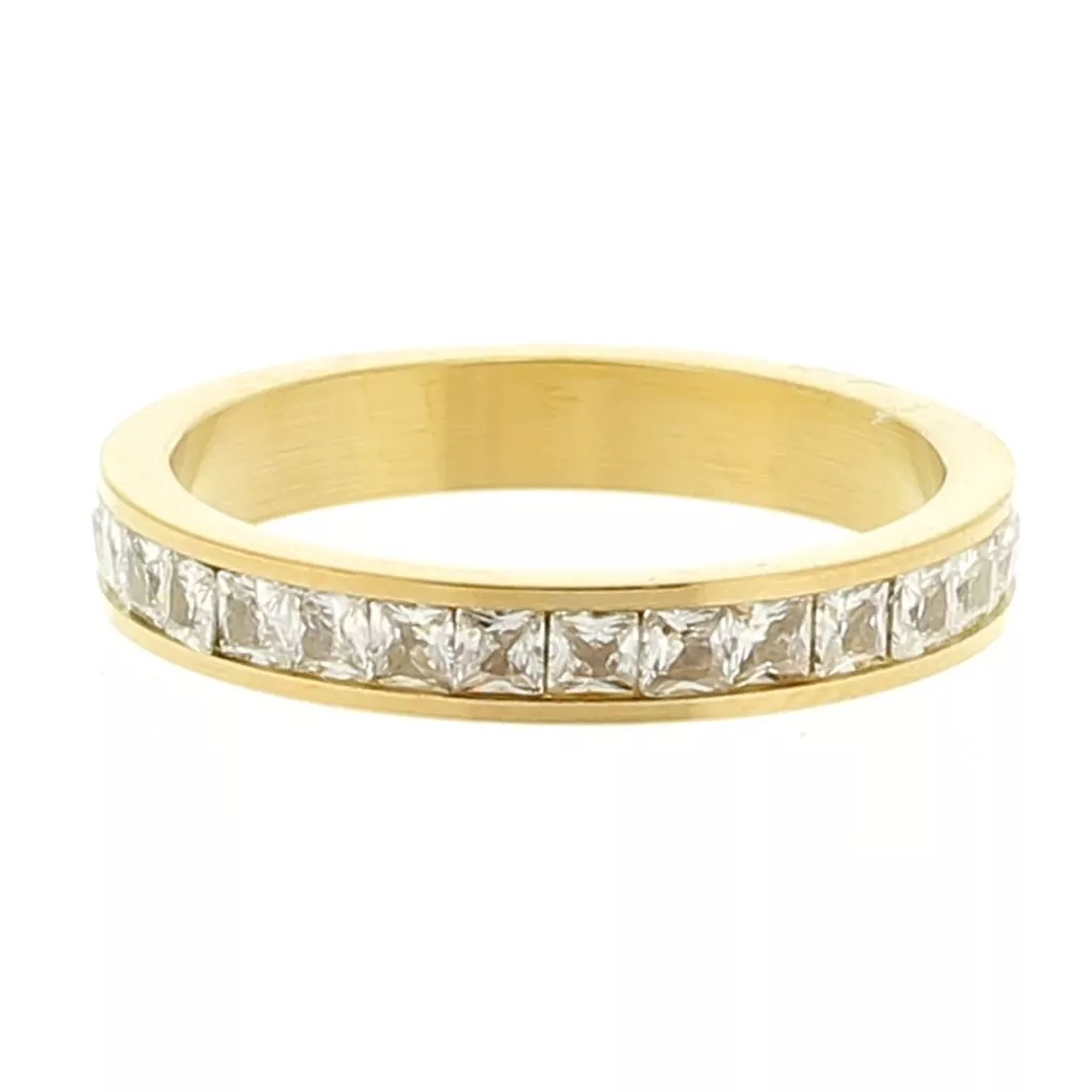 Bague D&G (Dolce & Gabbana) En Acier Et Strass - Taille 52 - Neuf Sans Emballage