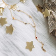 Intercalaire pierre de naissance 6 mm CZ - Août - Acier inox 304L Doré - Peridot