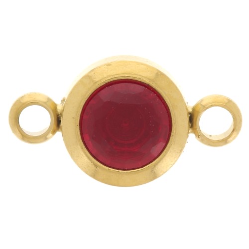 Intercalaire pierre de naissance 6 mm CZ - Janvier - Acier inox 304L Doré - Siam