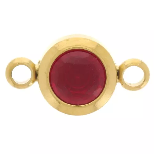 Intercalaire pierre de naissance 6 mm CZ - Janvier - Acier inox 304L Doré - Siam