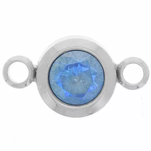 Intercalaire pierre de naissance 6 mm CZ - Décembre - Acier inox 304L - Blue