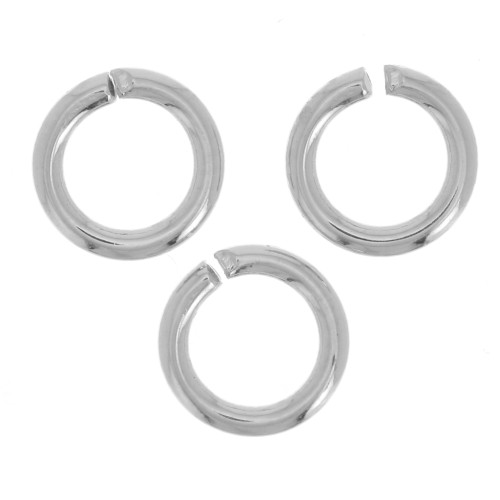 Anneaux ouverts 6x1 mm Argenté x50
