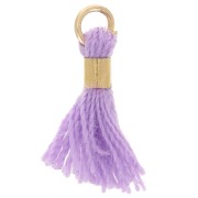 Pompon imitation coton 12 mm avec attache perle - Doré - Lilas x1|raw }}