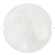 Perles plates rondes acrylique 22 mm Blanc Marbré x6|raw }}