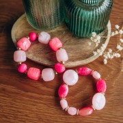 Perles plates rondes acrylique 22 mm Noir Marbré x6