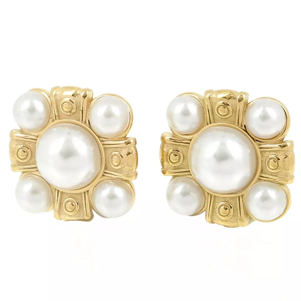 SUNNYCLUE 1boîte 40 Ensembles de Boucles d'oreilles Cabochon Kit de Fabrication Boucles d'oreilles Cabochon 12 mm Blancs 40 en Verre Crochets Bouc