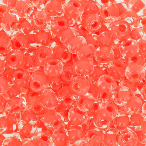 Perles rocailles Preciosa 6/0 4 mm - Terra Intensive - Orange Lined x20g