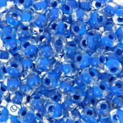 Perles rocailles Preciosa  6/0 4 mm - Terra Intensive - Blue Lined x20g
