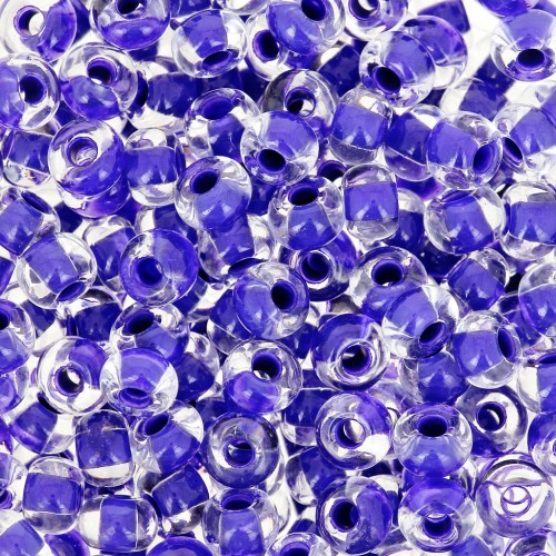 Perles rocailles Preciosa  6/0 4 mm - Terra Intensive - Lilac Lined x20g