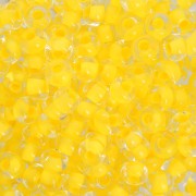 Perles rocailles Preciosa  6/0 4 mm - Terra Intensive - Yellow Lined x20g